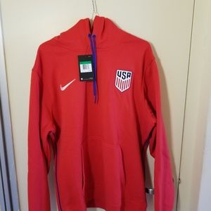 Nike USA Soccer Hoodie Red Mens Size XL
